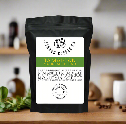 Our Jamaican Mountain Blend is often a design by a coffee roaster to emulate the famous Jamaica Blue Mountain coffee beans. This is our version.
We have blended spec